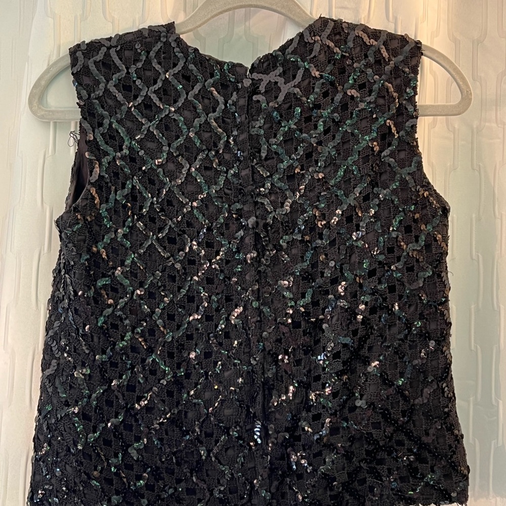 Vintage Sequined Sleeveless Top- Size S/M - Picture 4 of 7